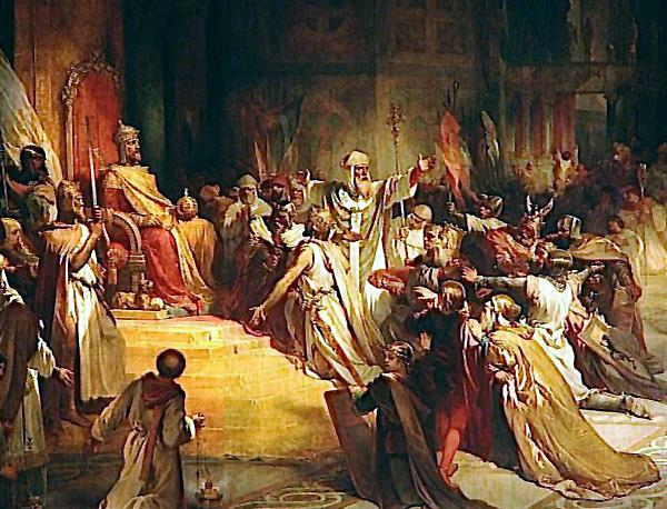 Henri Decaisne Baldwin of Flanders is crowned Latin Emperor of Constantinople oil painting image